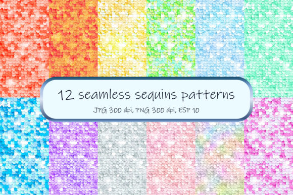 12 Sequins Sparkling Seamless Patterns: A Versatile Resource for Designers and Creators