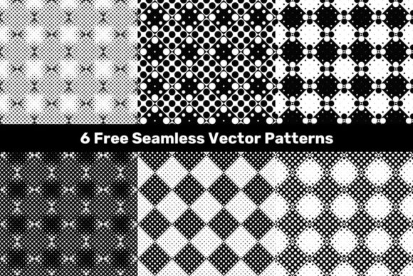 6 Free Seamless Vector Dot Patterns