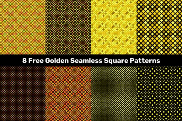 8 Free Golden Seamless Square Patterns: Elevate Your Design Projects with Professional-Grade Assets