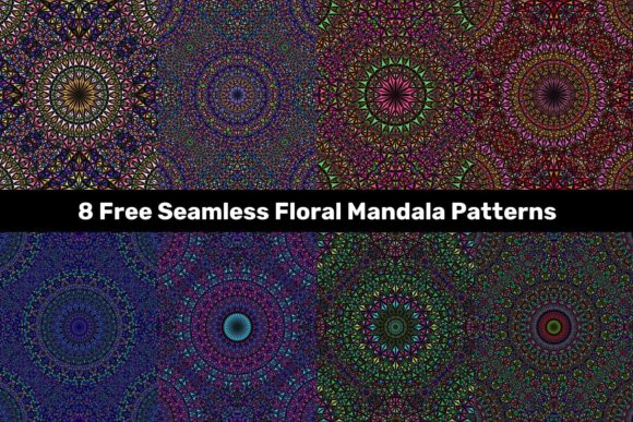 8 Free Seamless Floral Mandala Patterns for Creative Designers