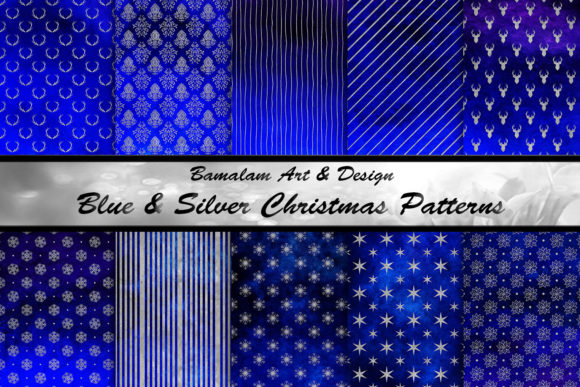 Blue Silver Christmas Patterns: Elegant and Versatile Designs for Creative Projects