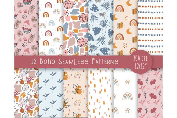 Boho Abstract Seamless Patterns Bundle: A Creative Resource for Designers and Artists