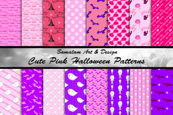Cute Pink Halloween Patterns