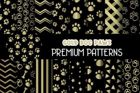 Discover the Versatility of Gold Dog Paws Digital Papers