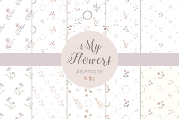 My Flowers Watercolor Patterns
