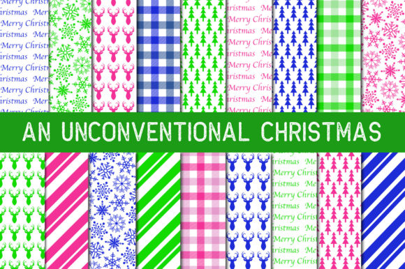 Neon Christmas Patterns Scrapbook Paper: A Vibrant Addition to Your Creative Projects