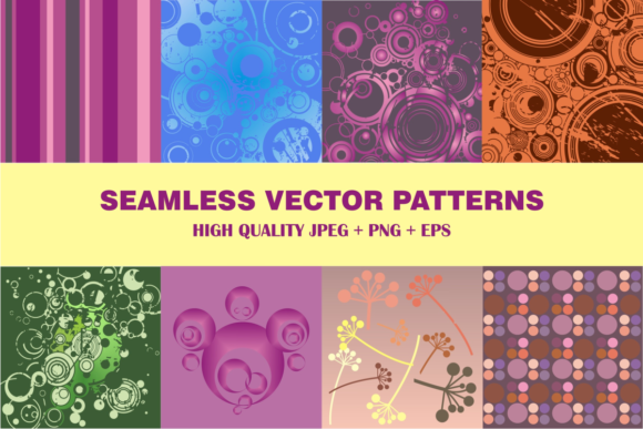 Seamless 8 in 1 Vector Patterns 008 015: A Versatile Design Resource for Modern Creators