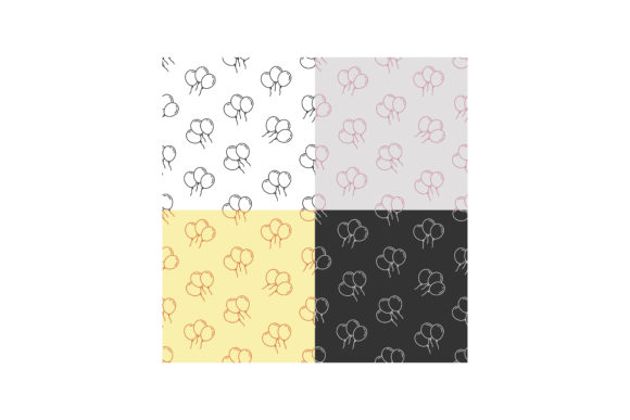Seamless Patterns with Garland of Balloons: A Versatile Design Element for Creative Professionals