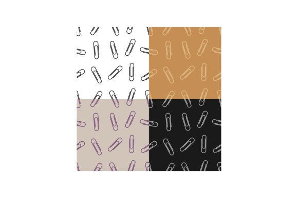 Set of Seamless Patterns with Paper Clip: A Strategic Design Element for Creative and Professional Use