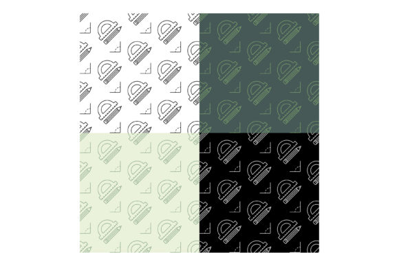 Set of Seamless Patterns with Pencil for Creative Design and Printing